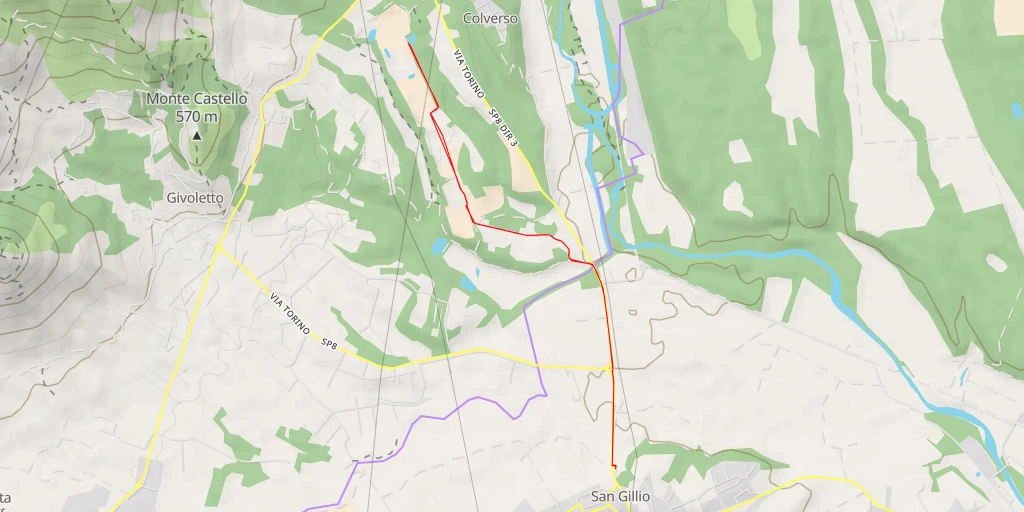 Map of the trail for Strada Pralungo - Strada Pralungo