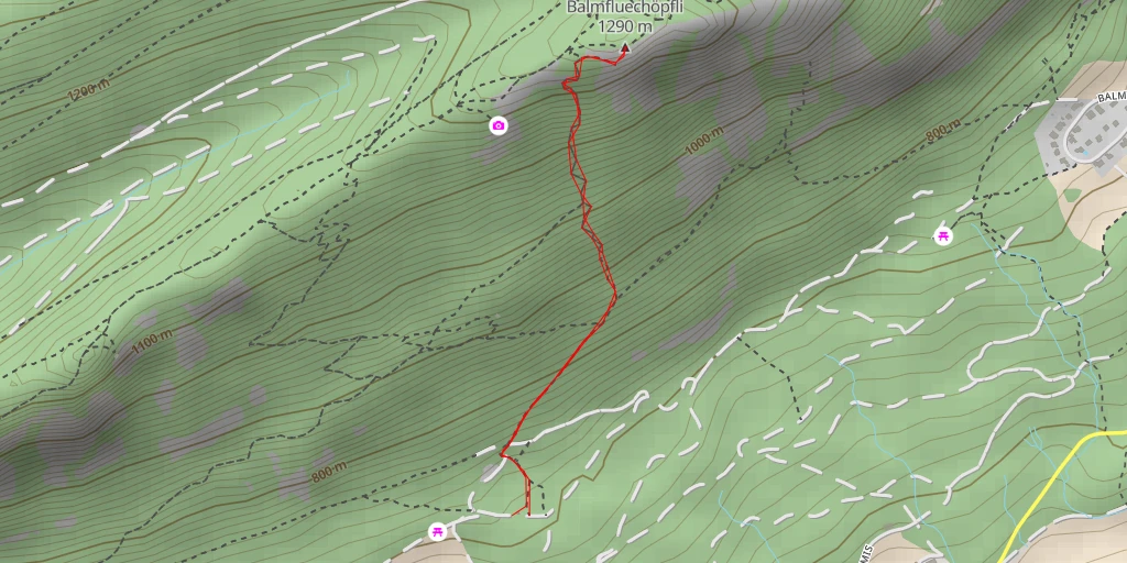 Map of the trail for Balmfluechöpfli