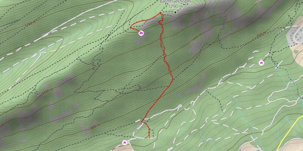 Map of the trail for Rüttenen