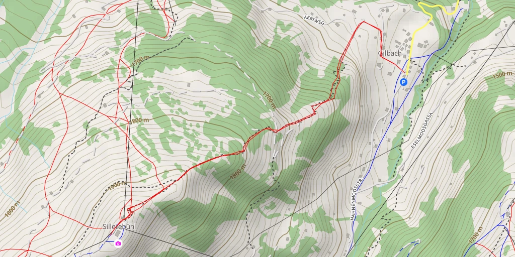 Map of the trail for Sillerenbühl