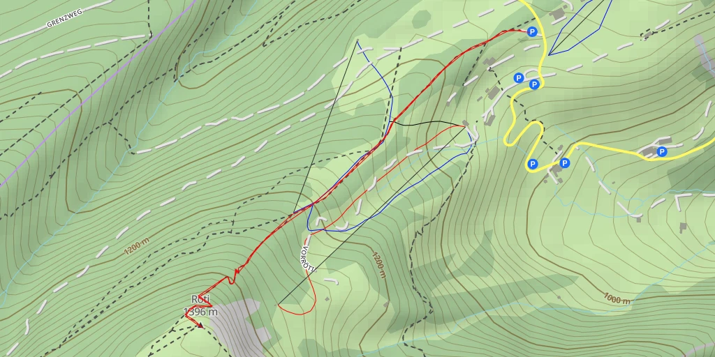 Map of the trail for Vorröti