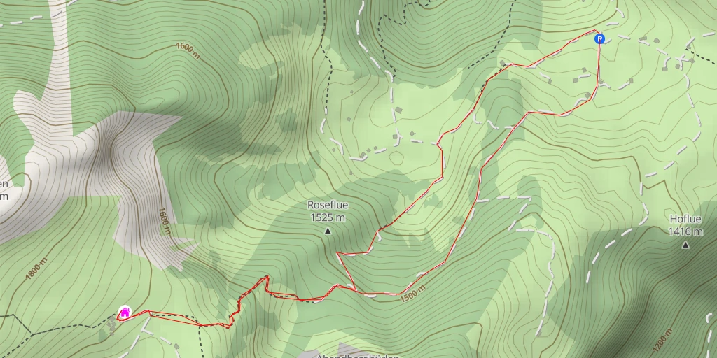 Carte de l'itinéraire :  Rinderalphütte SAC