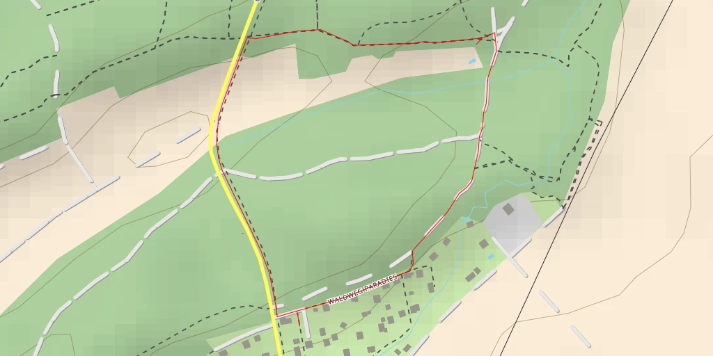 Map of the trail for Waldweg Paradies