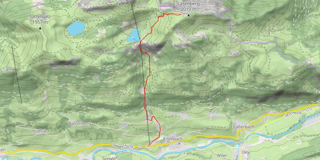 Map of the trail for Lasenberg