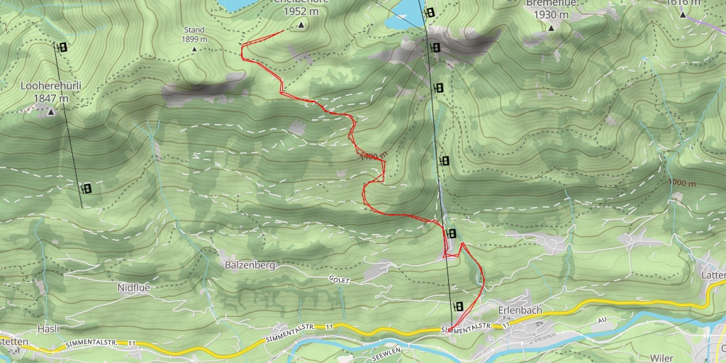 Map of the trail for Cheibehore