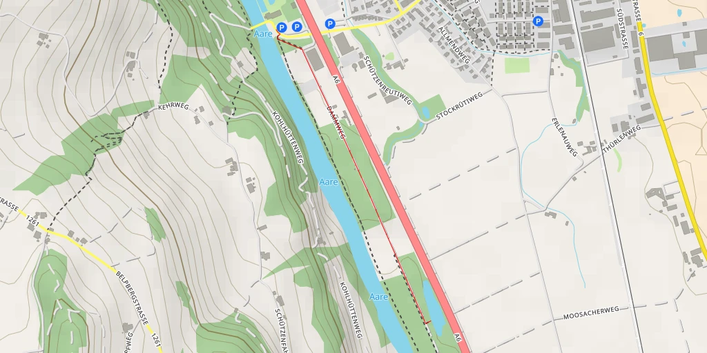 Carte de l'itinéraire :  A6 - A6