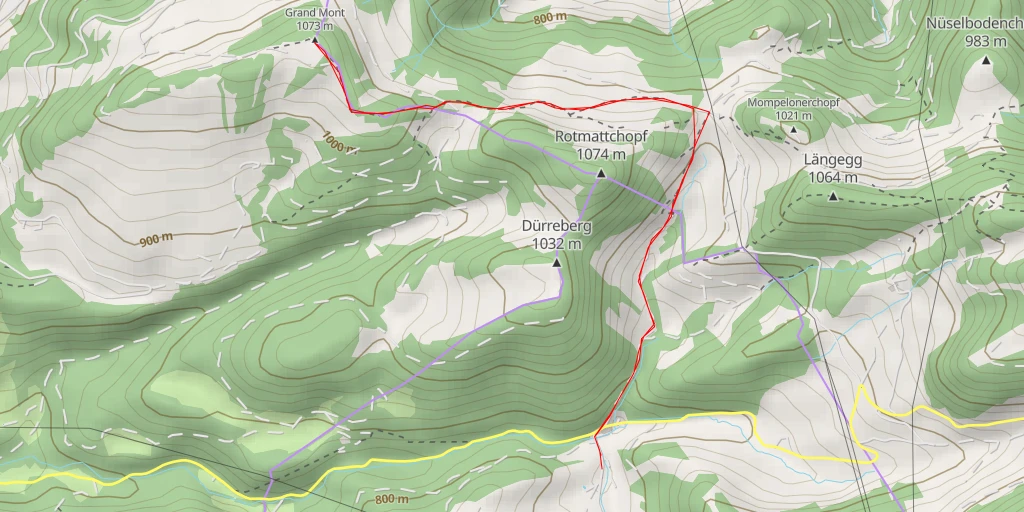 Map of the trail for Grand Mont