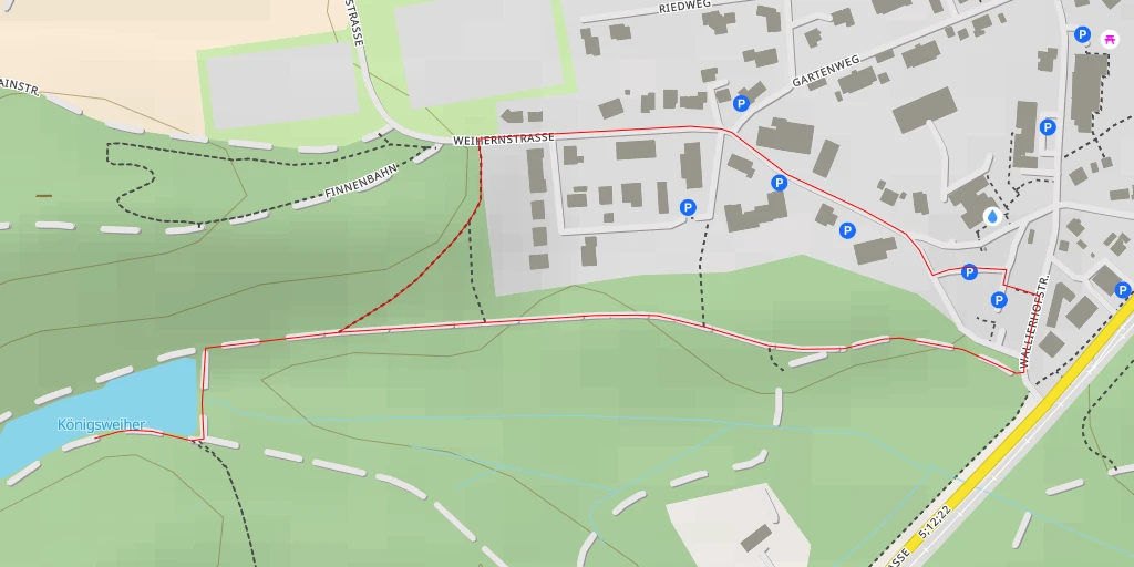 Map of the trail for Königsweiher
