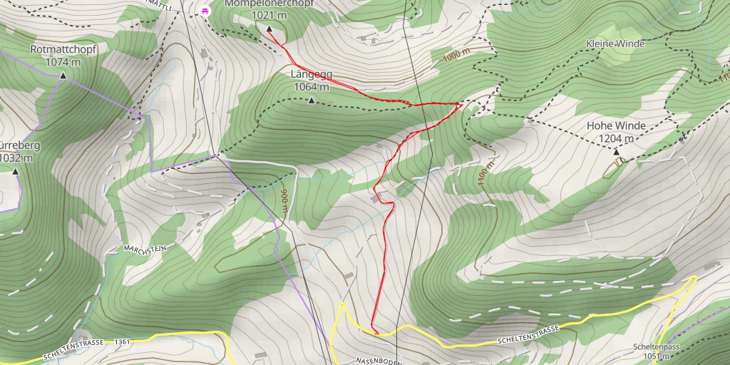 Map of the trail for Mompelonerchopf