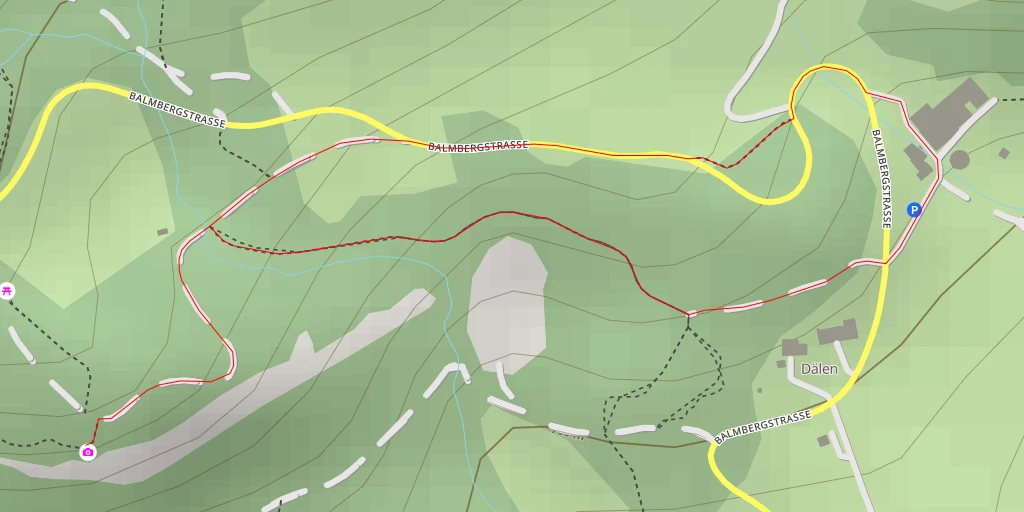 Map of the trail for Balmbergstrasse