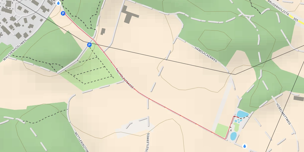 Carte de l'itinéraire :  Naturschutzgebiet Bammerstgarben - Känelmattstrasse