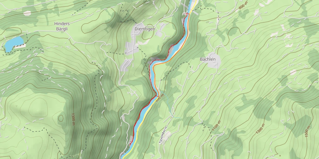 Map of the trail for Emmit