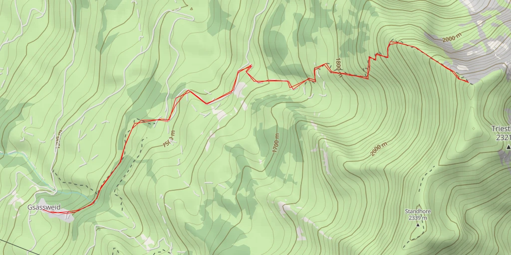 Map of the trail for Drunegalm - Lengeweidli