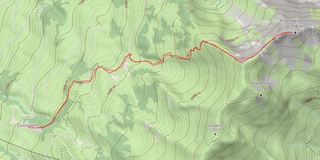 Map of the trail for Fromberghore