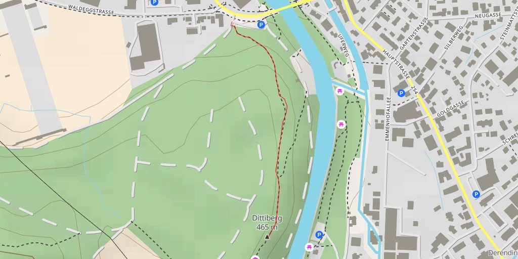 Map of the trail for Dittiberg