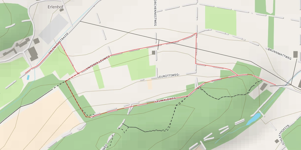 Carte de l'itinéraire :  Erlenhofstrasse - Erlenhofstrasse