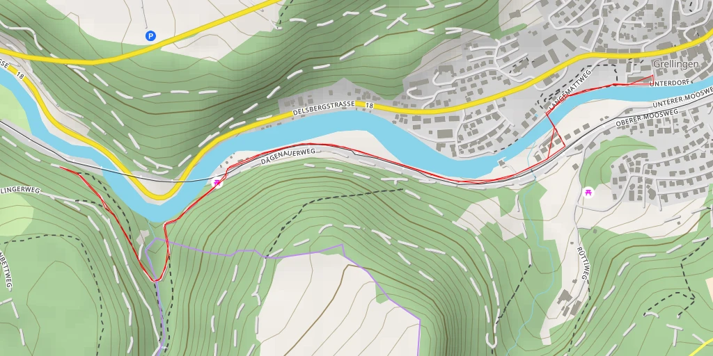 Map of the trail for Baselstrasse - Baselstrasse