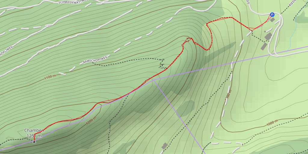 Map of the trail for Chamben
