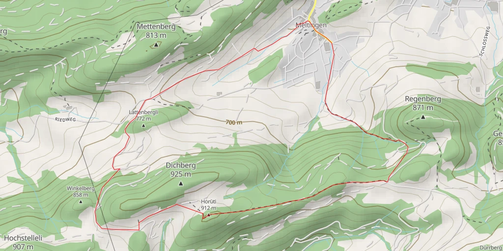 Map of the trail for Horüti