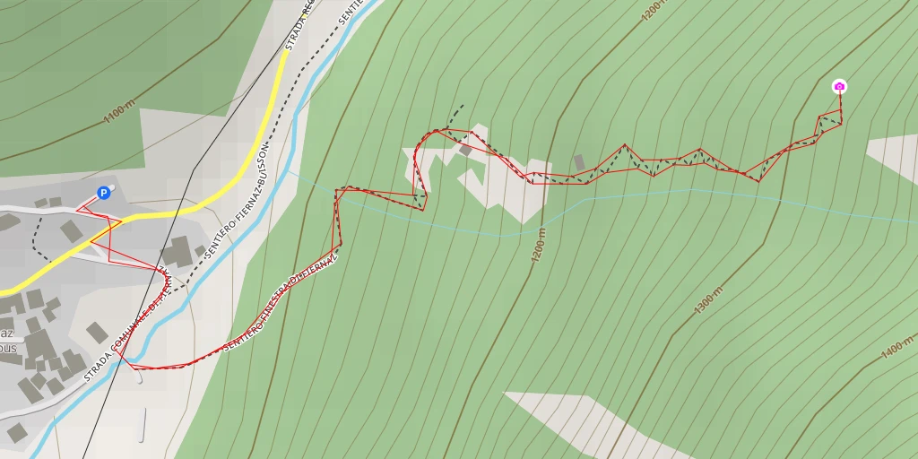 Map of the trail for Sentiero Finestra di Fiernaz - Antey-Saint-André