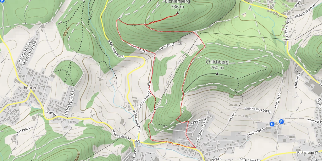 Carte de l'itinéraire :  Eichlenberg
