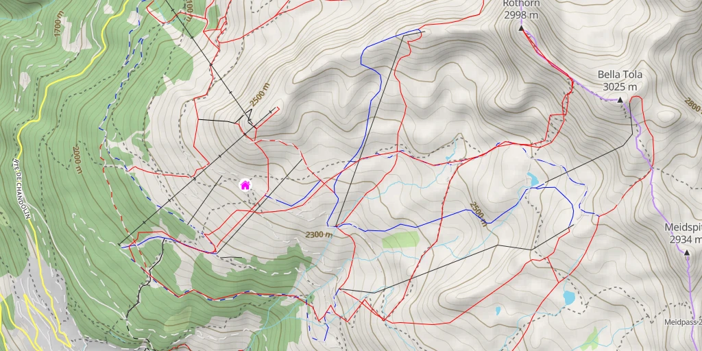 Map of the trail for Rothorn