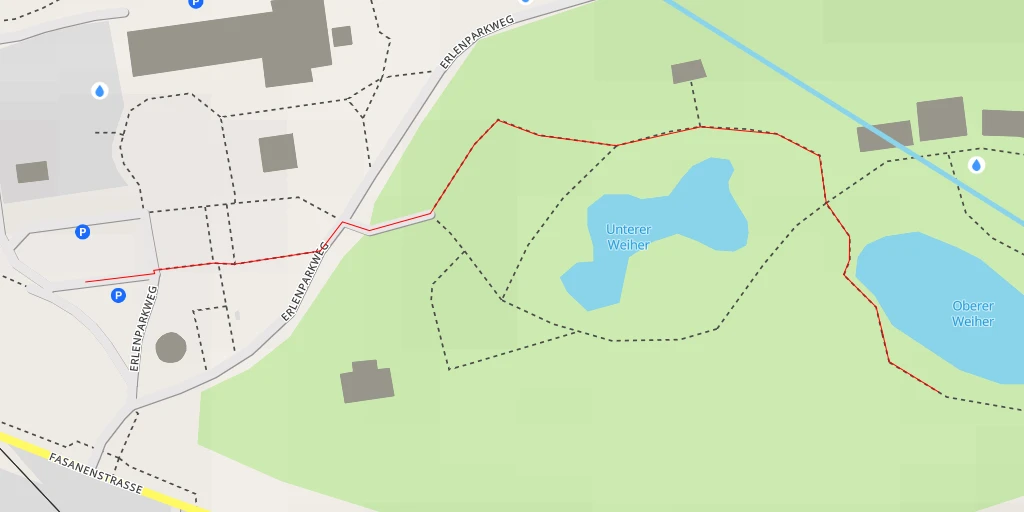 Map of the trail for Tierpark Lange Erlen - Erlenparkweg - Basel