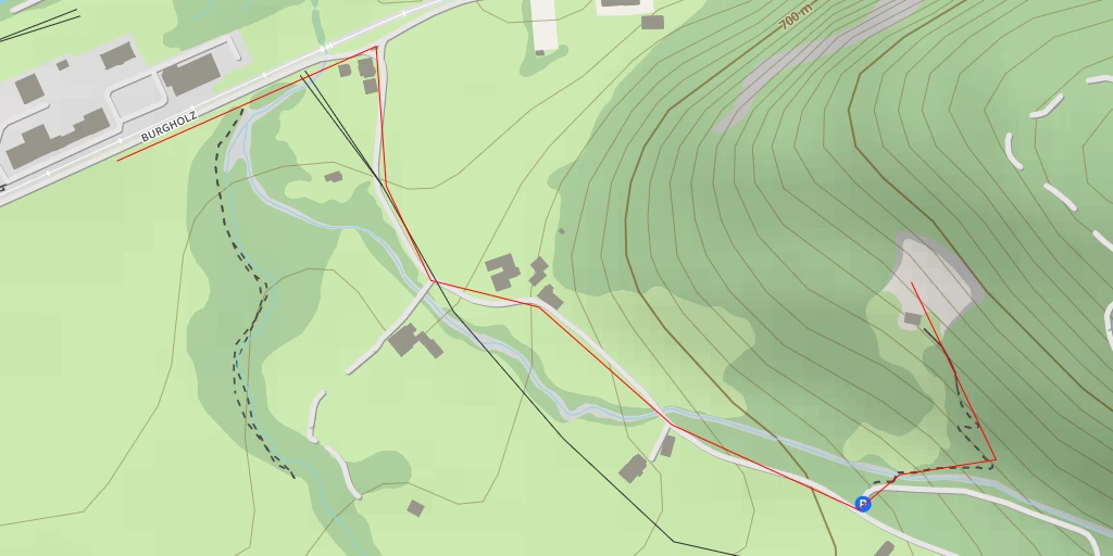 Map of the trail for Wimmis - Steinbruch Accès pédestre