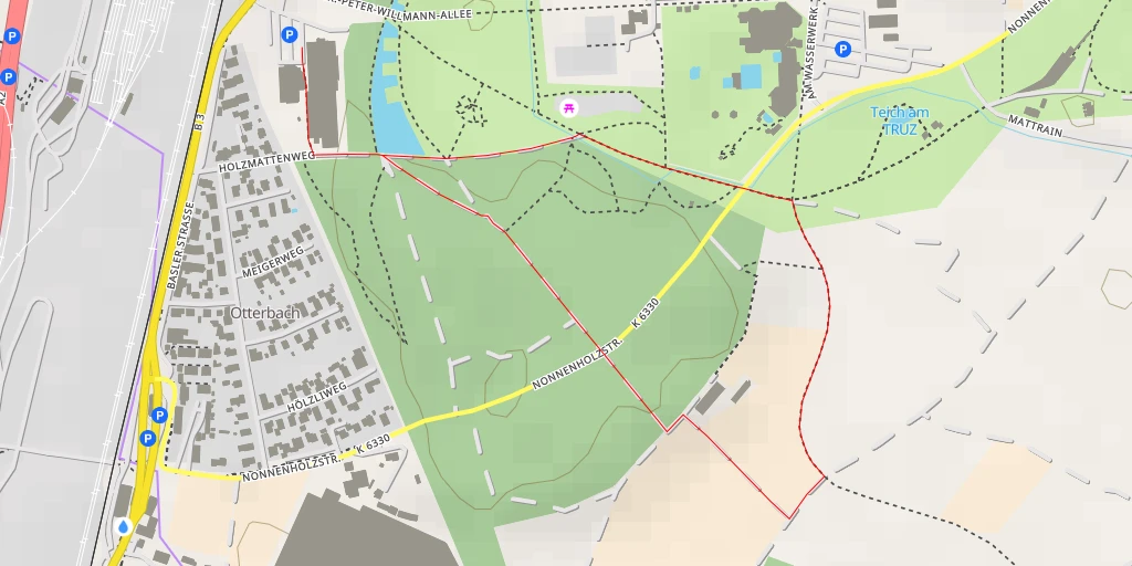 Map of the trail for Wiese