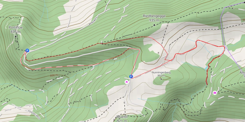 Map of the trail for Sigbachfälle