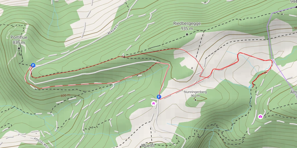 Map of the trail for Aeschollen - Aeschollen