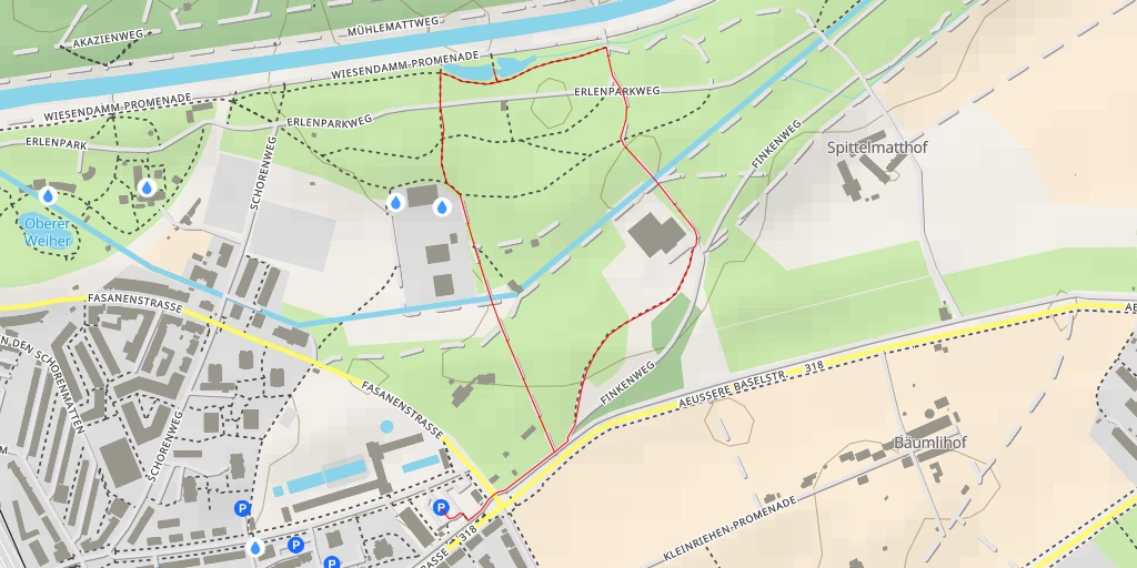 Map of the trail for Schiffliweiher