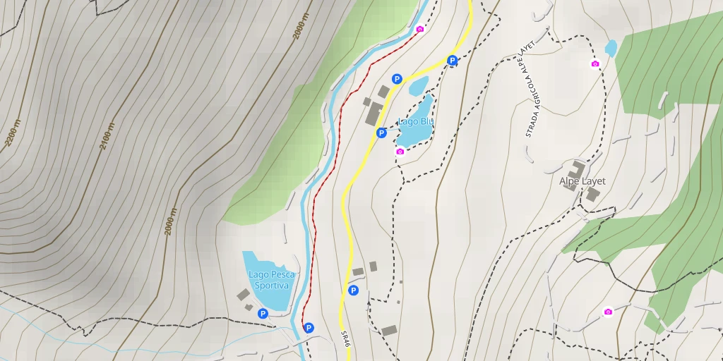 Map of the trail for Belvedere su Grandes Murailles