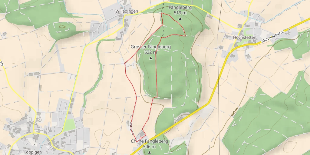 Map of the trail for Fängleberg