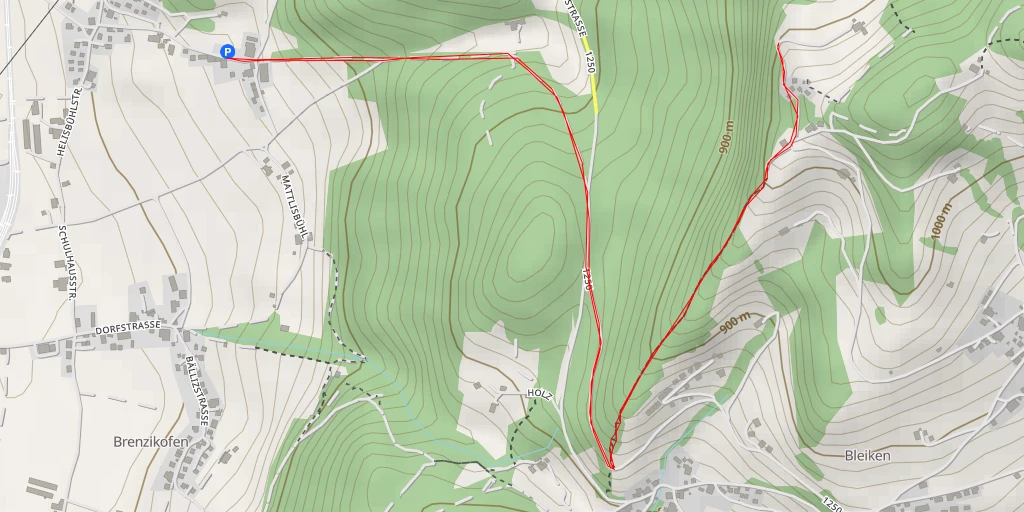 Map of the trail for Startrampe Falkenflue