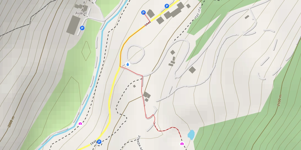 Map of the trail for Cervino e Lago di Layet - Strada Agricola Alpe Layet