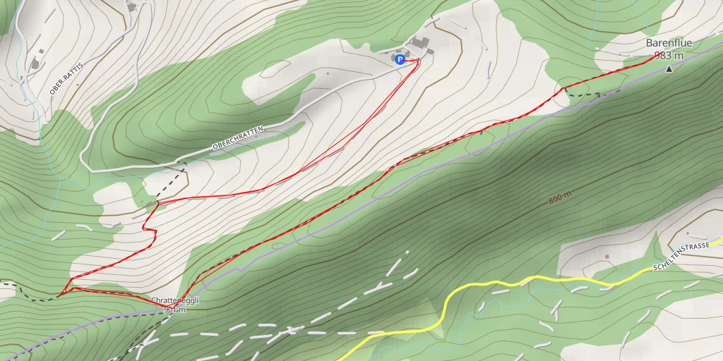Map of the trail for Barenflue