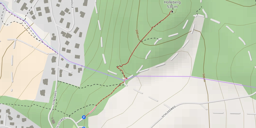 Map of the trail for Holleberg