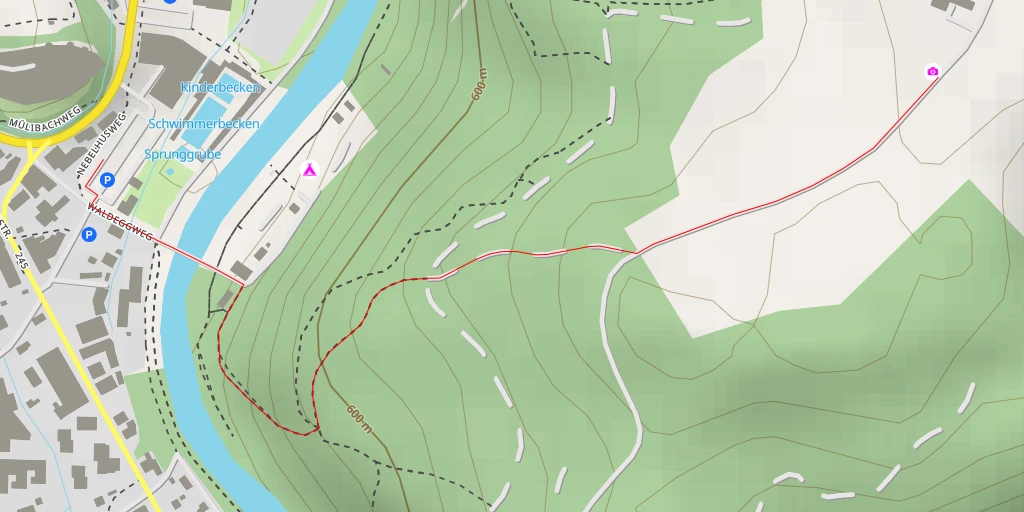 Map of the trail for Binzberg