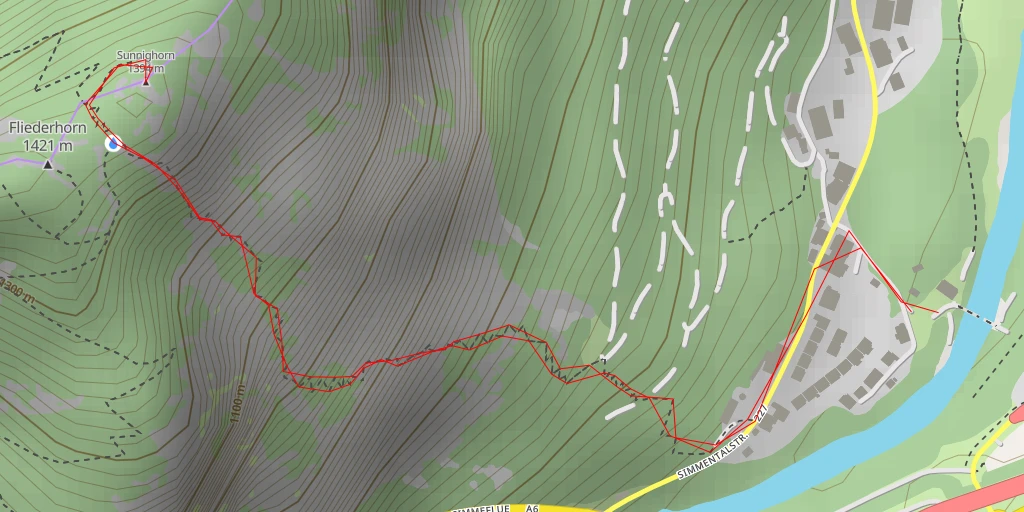 Map of the trail for Sunnighorn