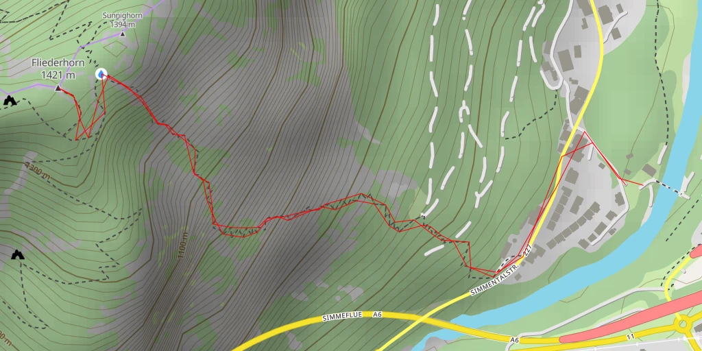 Map of the trail for Fliederhorn