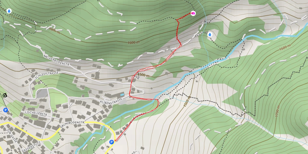 Map of the trail for Buljes - Leukerbad