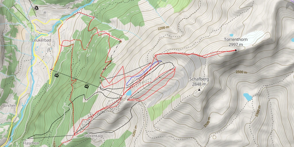 Map of the trail for Torrenthorn