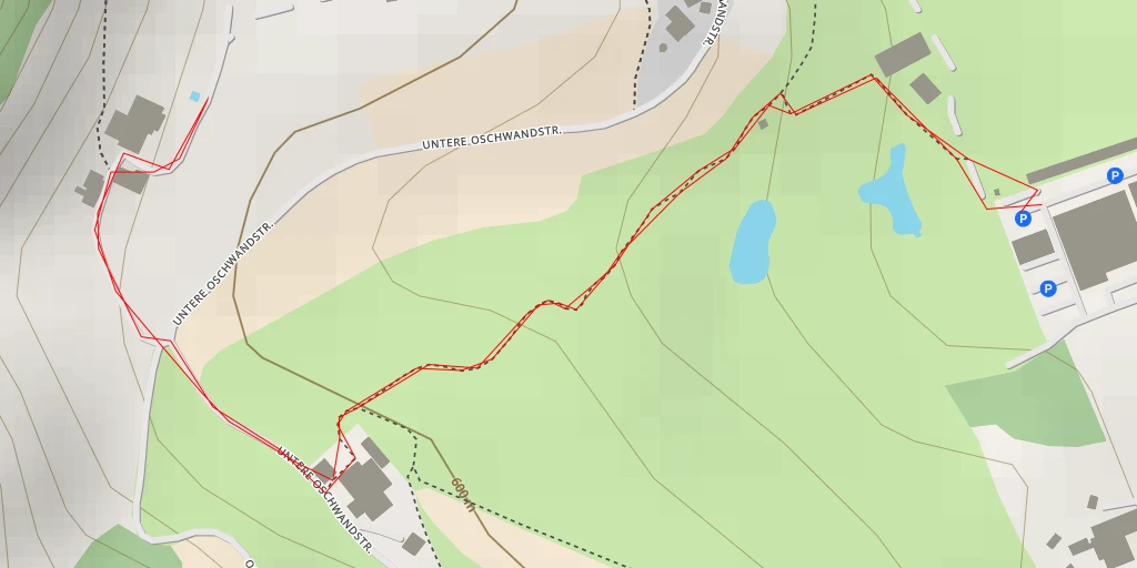 Map of the trail for Untere Oschwandstrasse
