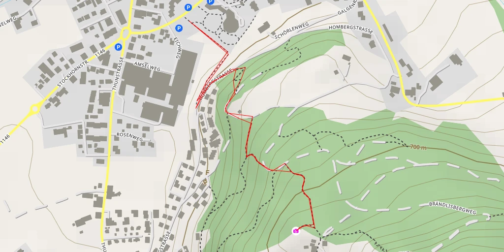 Map of the trail for Rabenfluh-Trail