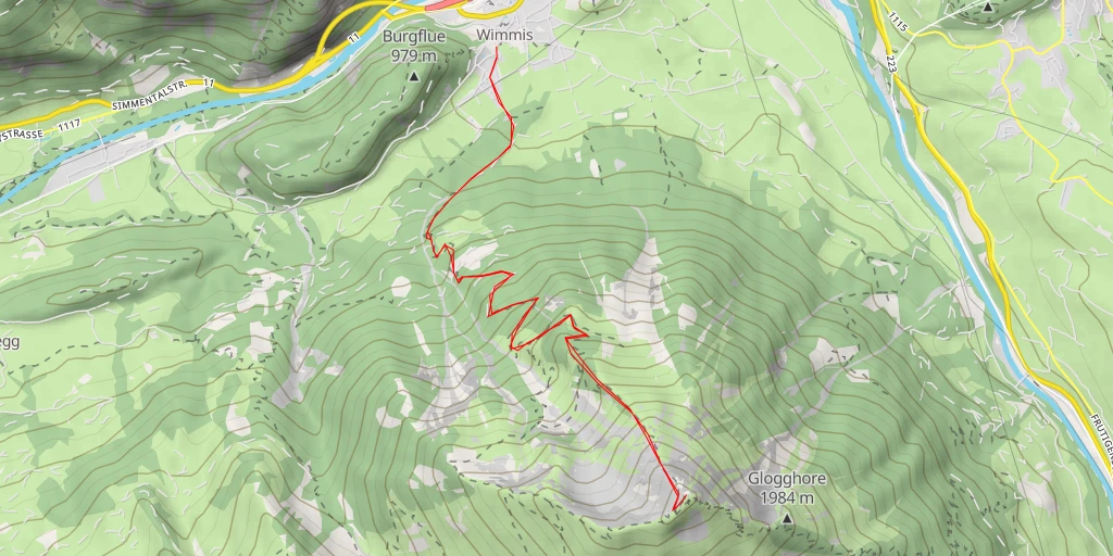 Map of the trail for Niesen