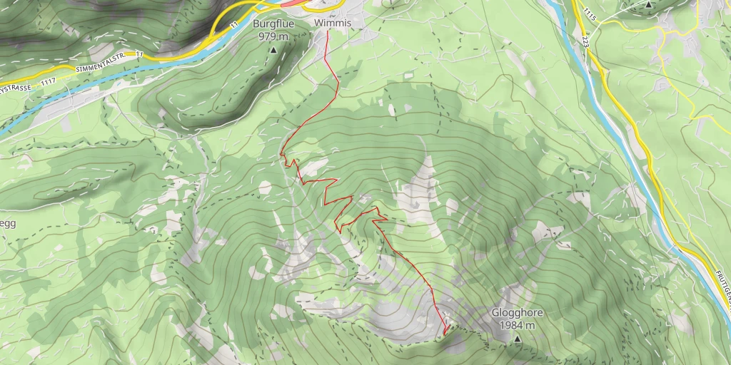 Map of the trail for Niesen