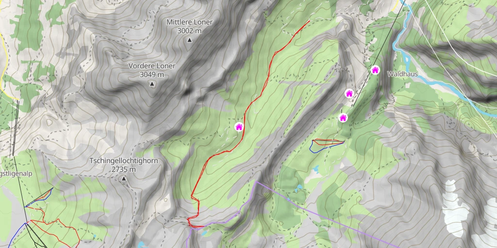 Carte de l'itinéraire :  Schwartzgratli