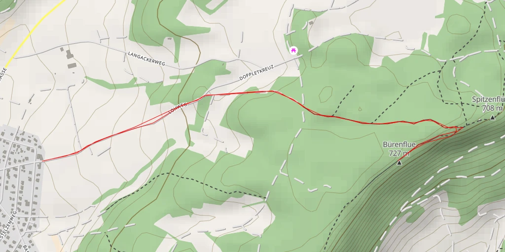Map of the trail for Bürenflue