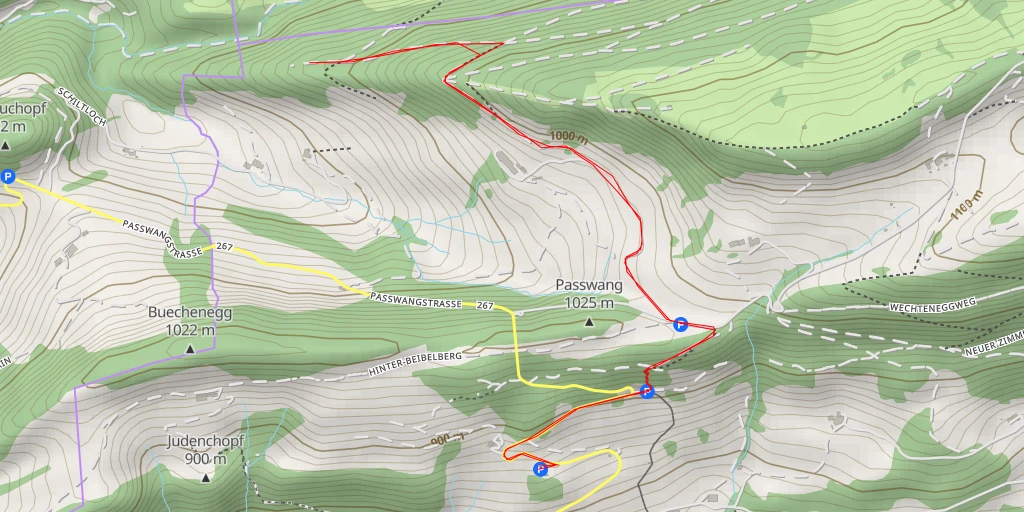 Map of the trail for Bielieggli